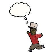 happy running boy with speech bubble N2