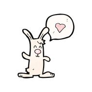 cartoon rabbit with love heart N7