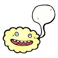 cartoon cloud with speech bubble N47