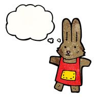 cartoon bunny with thought bubble N2