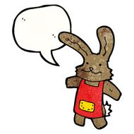 cartoon rabbit with speech bubble N131