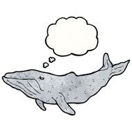 cartoon whale with thought bubble N52