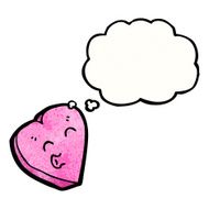 cartoon love heart with thought bubble N3