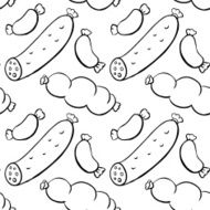 Seamless pattern with sausages N2