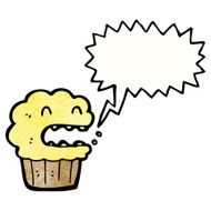 shouting cupcake cartoon N7