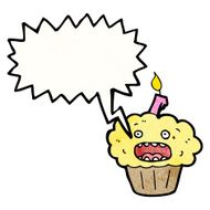 shouting cupcake cartoon N8