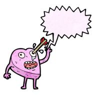 cartoon love struck heart N3