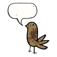 cartoon singing bird N31