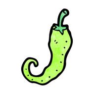 cartoon green chili pepper N4