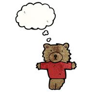 cartoon teddy bear with thought bubble N187