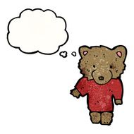 cartoon teddy bear with thought bubble N188