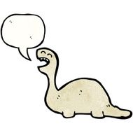 cartoon dinosaur with speech bubble N58