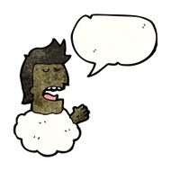 head in clouds cartoon man N4