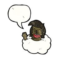 head in clouds cartoon man N5