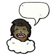 head in clouds cartoon man N6