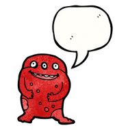 cartoon monster with speech bubble N68