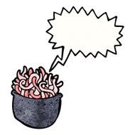 cartoon halloween bowl of worms N2