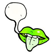 halloween mouth with sticking out tongue N7