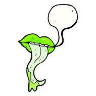halloween mouth with sticking out tongue N10