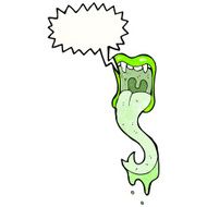 cartoon shouting halloween mouth with long tongue N2