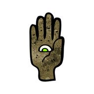 all seeing eye hand cartoon N3