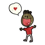 cartoon happy boy in love N2