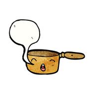 hot kitchen pan with speech bubble N7
