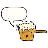 hot kitchen pan with speech bubble N9