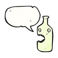 frightened bottle cartoon character N9