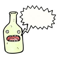 frightened bottle cartoon character N10