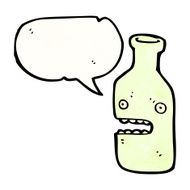 cartoon bottle with speech bubble N2
