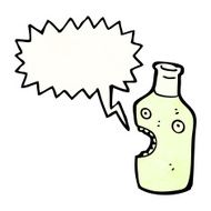 frightened bottle cartoon character N11