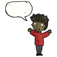 cartoon boy with speech bubble N27