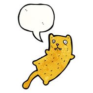 cartoon cat with speech bubble N119
