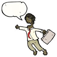cartoon rushing businessman N9