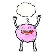 cartoon funny cloud monster N2