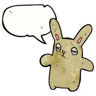 cartoon tired bunny rabbit N2