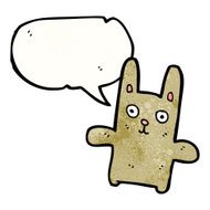 cartoon rabbit with speech bubble N137