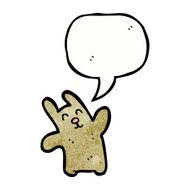 cartoon rabbit with speech bubble N138
