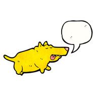 cartoon dog with speech bubble N52