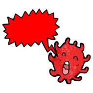 cartoon microscopic cell with speech bubble N3