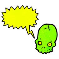 shrieking skull cartoon N9
