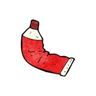 cartoon squeezed toothpaste tube N5