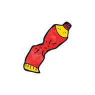 cartoon squeezed toothpaste tube N6