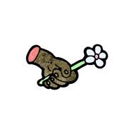 cartoon hand holding flower N2