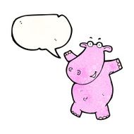 cartoon hippopotamus N18