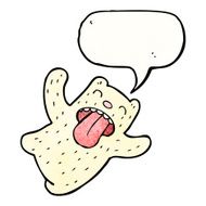 funny polar bear with speech bubble N4