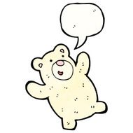 funny polar bear with speech bubble N5