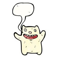 funny polar bear with speech bubble N6