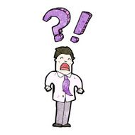 cartoon surprised man N167